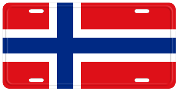 NORWAY FLAG LICENSE PLATE