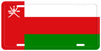 OMAN FLAG LICENSE PLATE