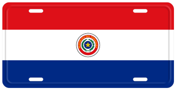 PARAGUAY FLAG LICENSE PLATE