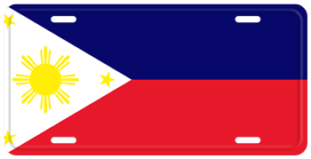 PHILIPPINES FLAG LICENSE PLATE