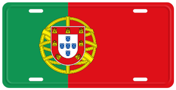 PORTUGAL FLAG LICENSE PLATE