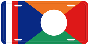 REUNION FLAG LICENSE PLATE