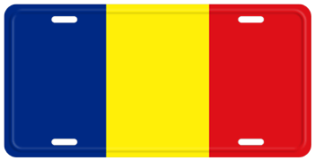ROMANIA FLAG LICENSE PLATE