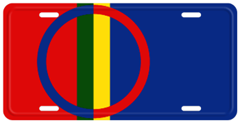 SAMI FLAG LICENSE PLATE