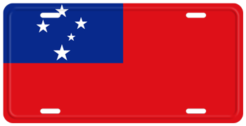 SAMOA FLAG LICENSE PLATE