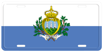 SAN MARINO FLAG LICENSE PLATE