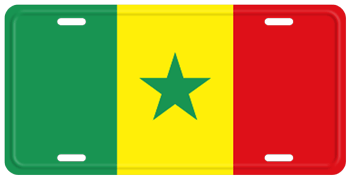 SENEGAL FLAG LICENSE PLATE