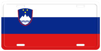 SLOVENIA FLAG LICENSE PLATE