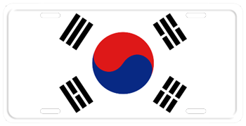 SOUTH KOREA FLAG LICENSE PLATE