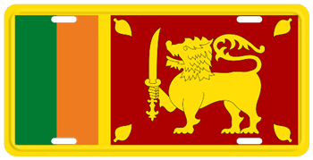 SRI LANKA FLAG LICENSE PLATE