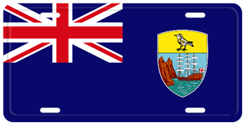 ST. HELENA FLAG LICENSE PLATE