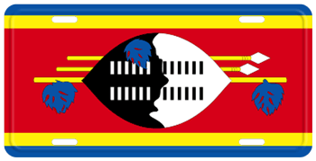 SWAZILAND FLAG LICENSE PLATE