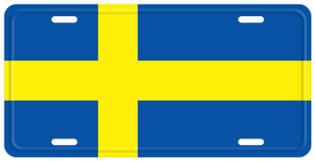 SWEDEN FLAG LICENSE PLATE