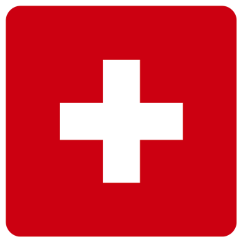 SWITZERLAND (SWISS) 8X8 FLAG LICENSE PLATE