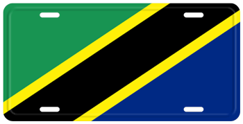 TANZANIA FLAG LICENSE PLATE