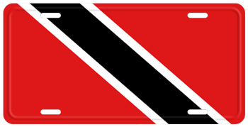 TRINIDAD & TOBAGO FLAG LICENSE PLATE