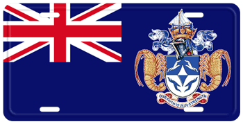 TRISTAN DA CUNHA FLAG LICENSE PLATE