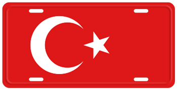TURKEY FLAG LICENSE PLATE