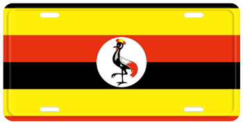 UGANDA FLAG LICENSE PLATE