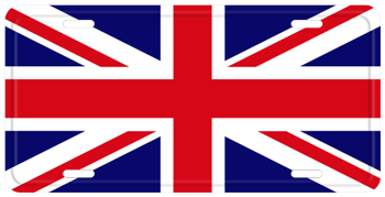 UNITED KINGDOM / GREAT BRITAIN FLAG LICENSE PLATE