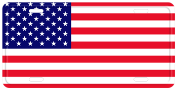 UNITED STATES FLAG LICENSE PLATE