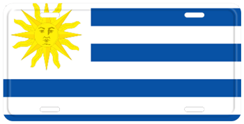 URUGUAY FLAG LICENSE PLATE