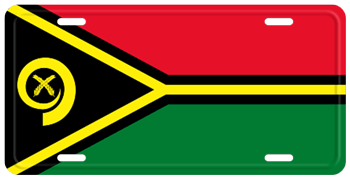 VANUATU FLAG LICENSE PLATE