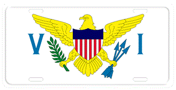 VIRGIN ISLANDS FLAG LICENSE PLATE