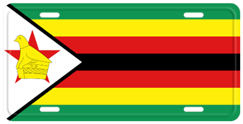 ZIMBABWE FLAG LICENSE PLATE