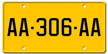 FRANCE LICENSE PLATE TO FIT USA CARS--