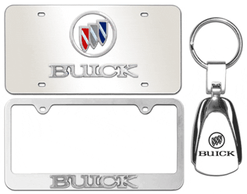 BUICK CHROME GIFT SET WITH PLATE, FRAME, AND KEY HOLDER
