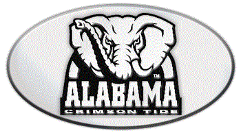ALABAMA NCAA (NATIONAL COLLEGIATE ATHLETIC ASSOCIATION) EMBLEM 3D OVAL TRAILER HITCH COVER