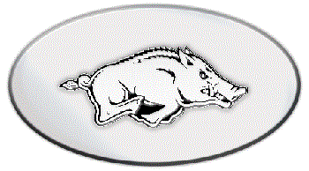 ARKANSAS HOG NCAA (NATIONAL COLLEGIATE ATHLETIC ASSOCIATION) EMBLEM 3D OVAL TRAILER HITCH COVER