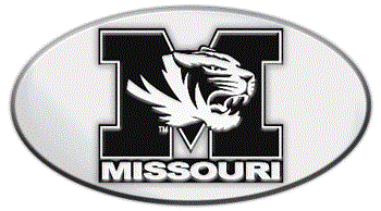 MISSOURI NCAA (NATIONAL COLLEGIATE ATHLETIC ASSOCIATION) EMBLEM 3D OVAL TRAILER HITCH COVER