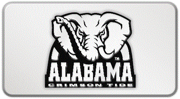ALABAMA NCAA (NATIONAL COLLEGIATE ATHLETIC ASSOCIATION) EMBLEM 3D RECTANGLE TRAILER HITCH COVER