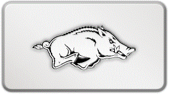 ARKANSAS HOG NCAA (NATIONAL COLLEGIATE ATHLETIC ASSOCIATION) EMBLEM 3D RECTANGLE TRAILER HITCH COVER