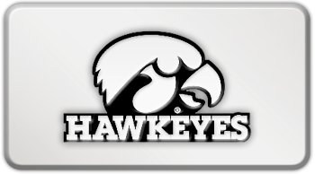 IOWA HAWKEYES NCAA (NATIONAL COLLEGIATE ATHLETIC ASSOCIATION) EMBLEM 3D RECTANGLE TRAILER HITCH COVER