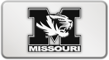 MISSOURI NCAA (NATIONAL COLLEGIATE ATHLETIC ASSOCIATION) EMBLEM 3D RECTANGLE TRAILER HITCH COVER