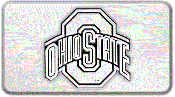OHIO STATE NCAA (NATIONAL COLLEGIATE ATHLETIC ASSOCIATION) EMBLEM 3D RECTANGLE TRAILER HITCH COVER
