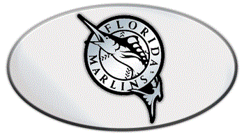 FLORIDA MARLINS MLB (MAJOR LEAGUE BASEBALL) EMBLEM 3D OVAL TRAILER HITCH COVER