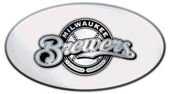 MILWAUKEE BREWERS MLB (MAJOR LEAGUE BASEBALL) EMBLEM 3D OVAL TRAILER HITCH COVER