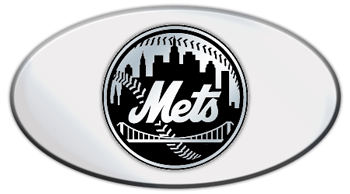 NEW YORK METS MLB (MAJOR LEAGUE BASEBALL) EMBLEM 3D OVAL TRAILER HITCH COVER