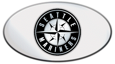 SEATTLE MARINERS MLB (MAJOR LEAGUE BASEBALL) EMBLEM 3D OVAL TRAILER HITCH COVER