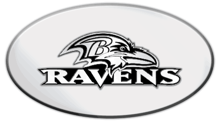 BALTIMORE RAVENS NFL (NATIONAL FOOTBALL LEAGUE) EMBLEM 3D OVAL TRAILER HITCH COVER