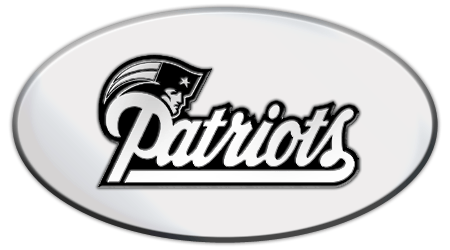 NEW ENGLAND PATRIOTS NFL (NATIONAL FOOTBALL LEAGUE) EMBLEM 3D OVAL TRAILER HITCH COVER