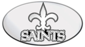 NEW ORLEANS SAINTS NFL (NATIONAL FOOTBALL LEAGUE) EMBLEM 3D OVAL TRAILER HITCH COVER