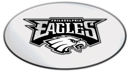 PHILADELPHIA EAGLES NFL (NATIONAL FOOTBALL LEAGUE) EMBLEM 3D OVAL TRAILER HITCH COVER