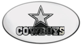 DALLAS COWBOYS NFL (NATIONAL FOOTBALL LEAGUE) EMBLEM 3D OVAL TRAILER HITCH COVER