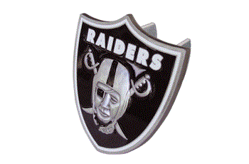 OAKLAND RAIDERS NFL (NATIONAL FOOTBALL LEAGUE) CLASS 2 OR 3 TRAILER HITCH COVER