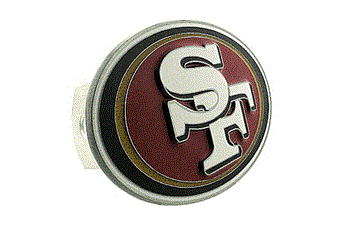 SAN FRANCISCO 49ERS NFL (NATIONAL FOOTBALL LEAGUE) CLASS 2 OR 3 TRAILER HITCH COVER